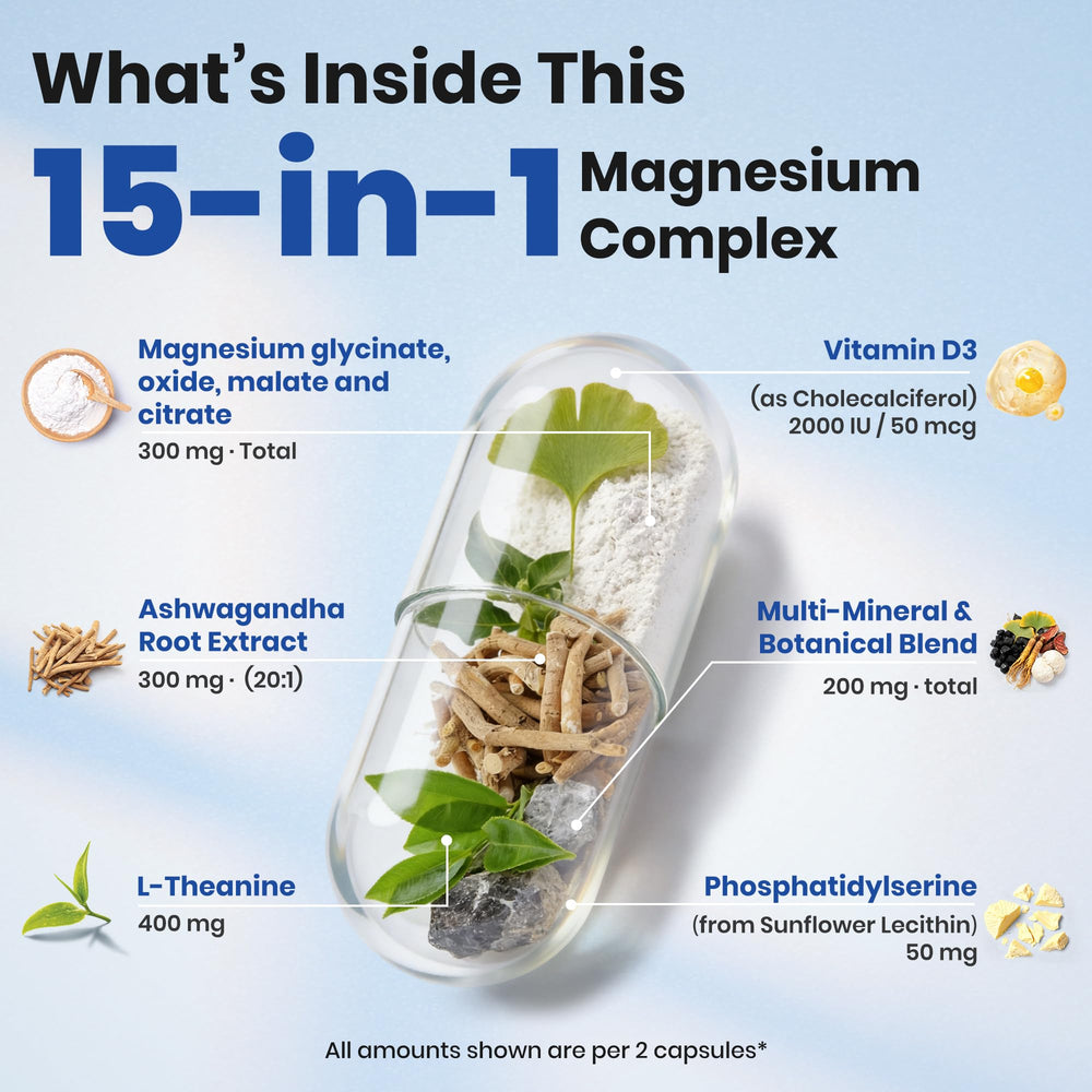 VEV Magnesium Complex vegan capsules emphasize plant-based, gentle daily intake