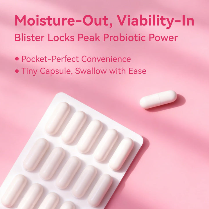 Vevoec Gynable amber vial ready for daily use and on-the-go routines.