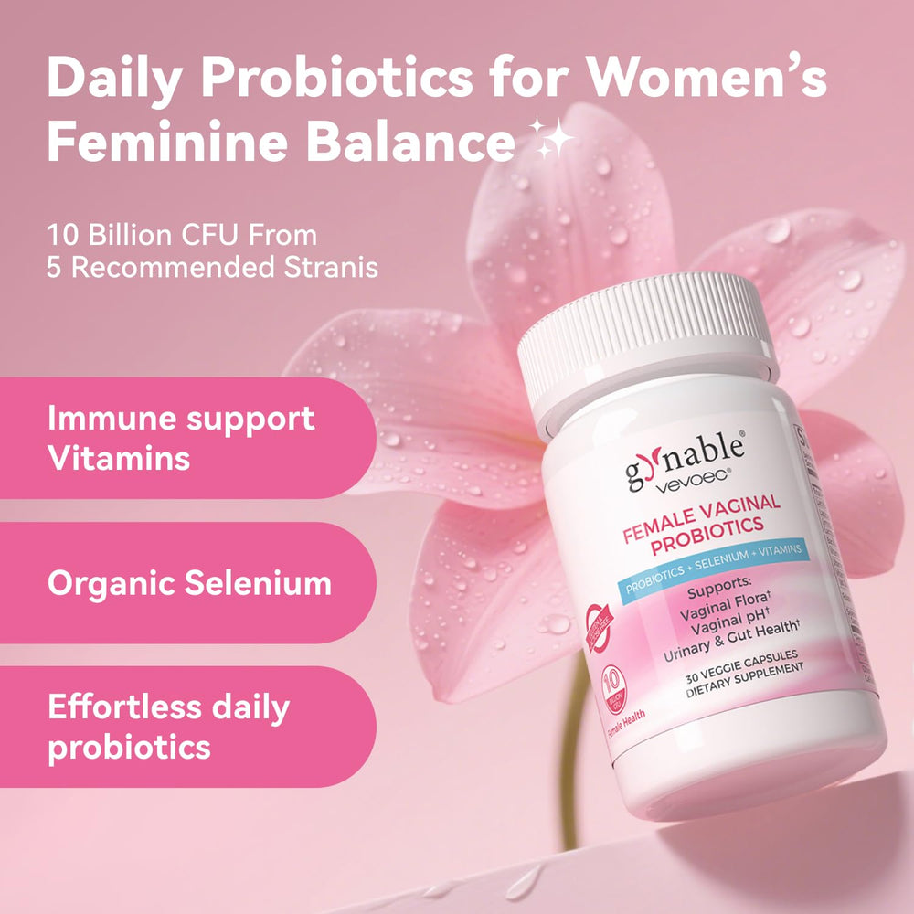Vevoec Gynable capsule closeup shows the probiotic capsule.