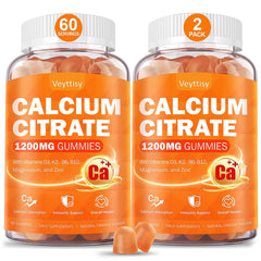 Veyttisy Calcium 1200mg bottle front shows vegan, easy-digest calcium supplement for daily use