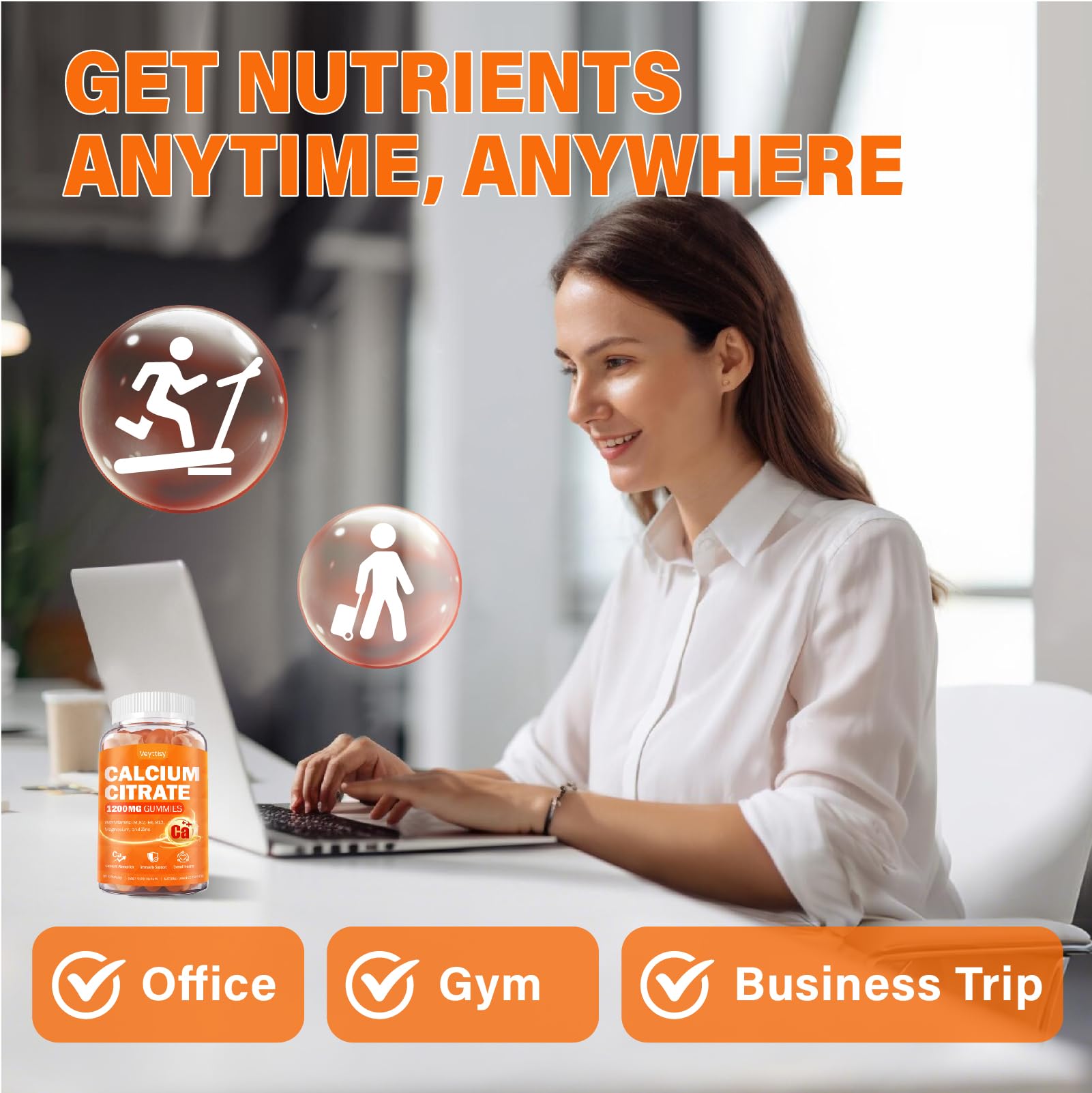Daily-use image of Veyttisy gummies promoting simple calcium supplementation