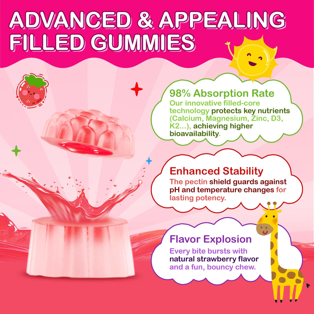 Veyttisy Kids Calcium Gummies with probiotics hints at digestive support