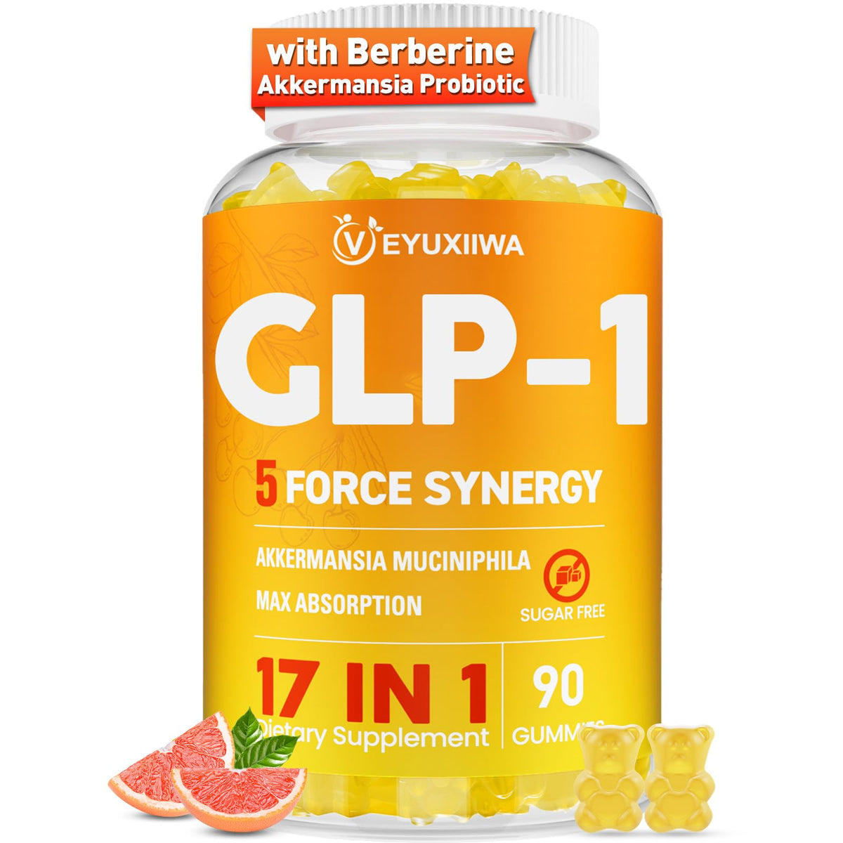 Veyuxiiwa GLP-l bottle front shows a convenient daily energy support option.