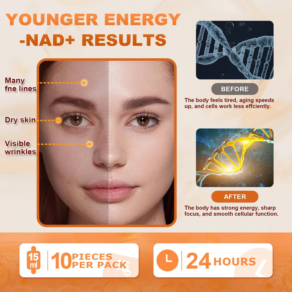 Vffiek NAD dose glass shows easy measurement for daily intake.