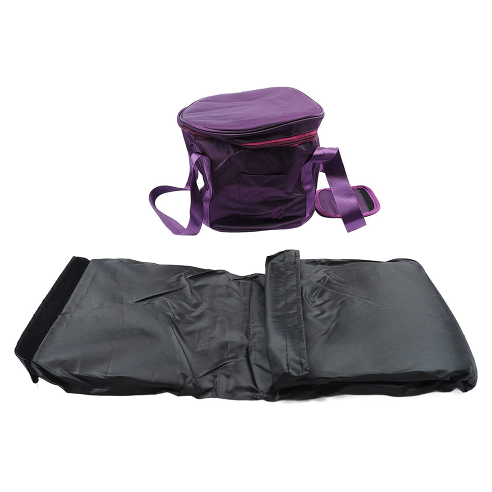 VGEBY crystal bowl storage bag exterior pockets keep mallets and small parts organized.
