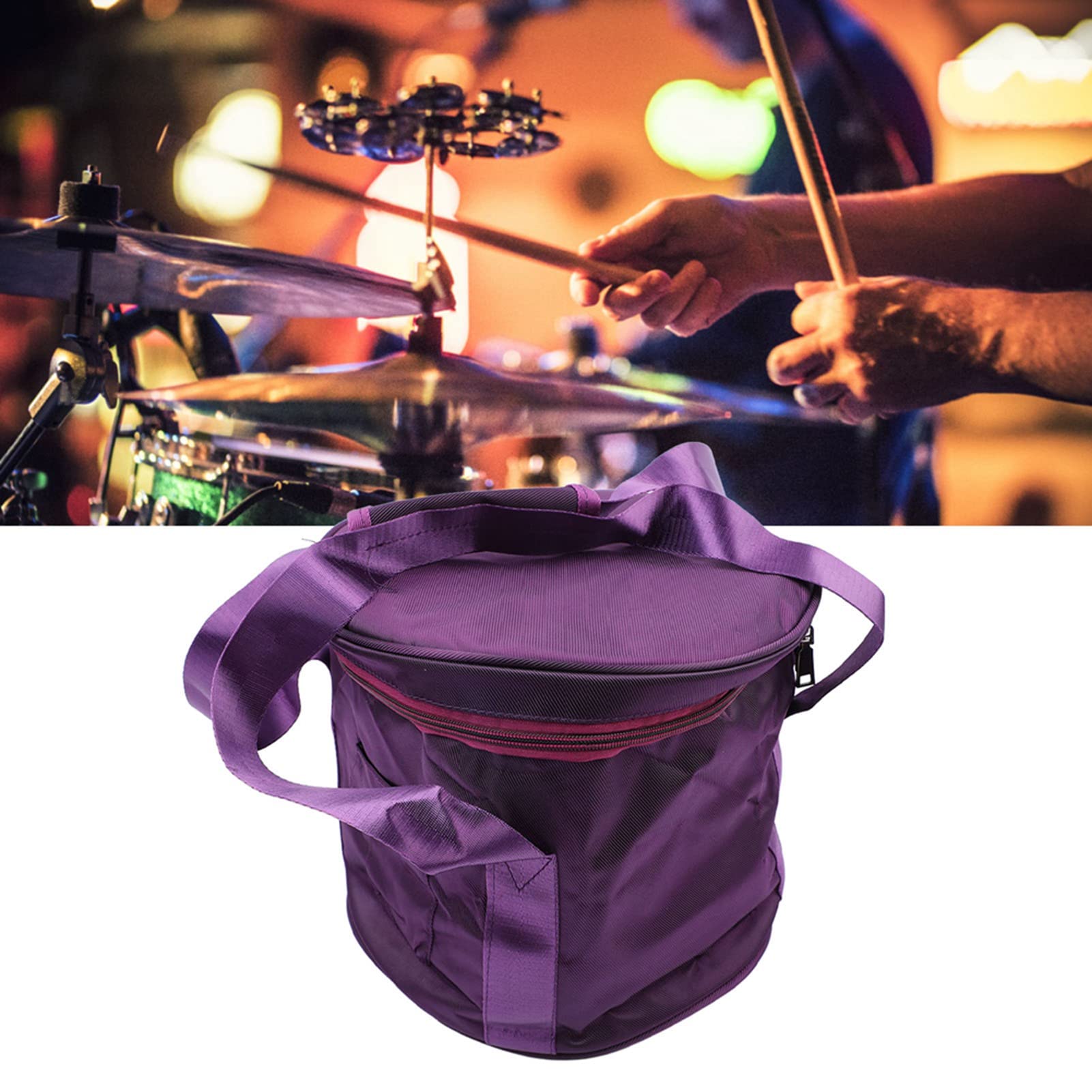 VGEBY crystal bowl storage bag mallet pocket keeps accessories organized.
