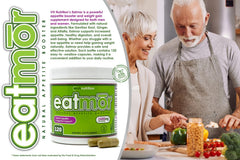 Eatmor Gentian root close-up highlighting natural appetite-support ingredients.
