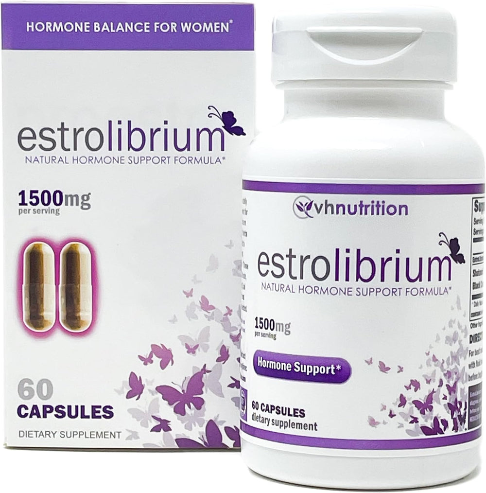 VH Nutrition Estrolibrium bottle front showing label and product name for daily balance.