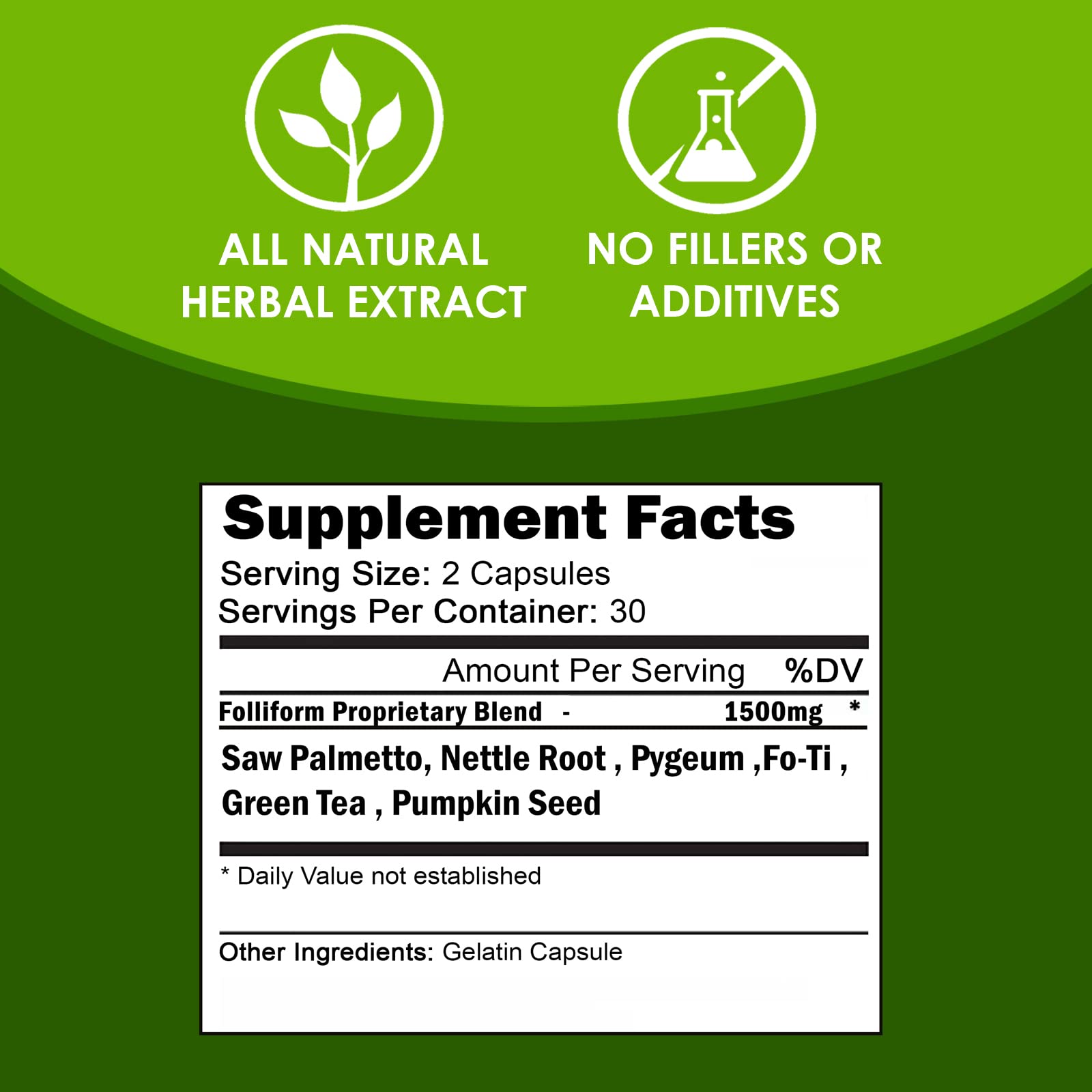 VH Nutrition FOLLIFORM nettle root graphic suggesting scalp health support in the routine.