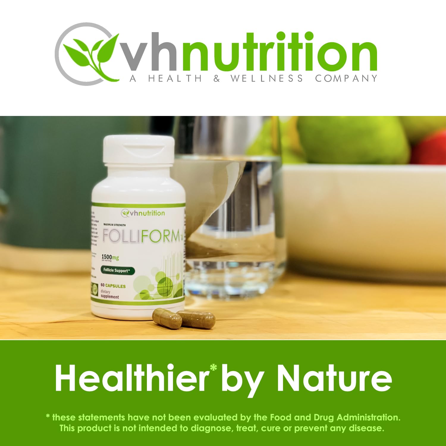 VH Nutrition Folliform packaging box communicates premium quality and value.