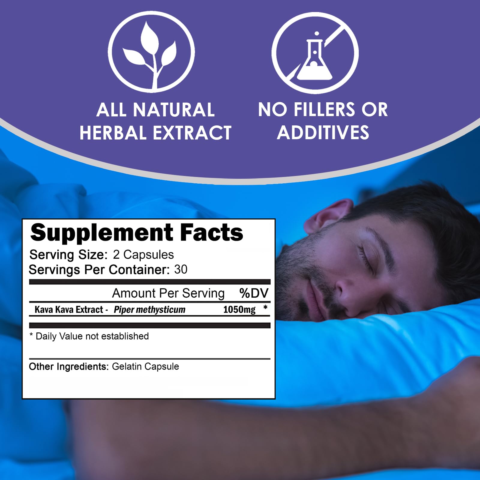 VH Nutrition KAVA+ label detail emphasizes premium kava extract.