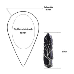 VIBILIA black agate pendant close-up highlighting grounding energy and protective vibes.