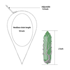 VIBILIA Green Aventurine crystal point pendant, calming style for everyday wear