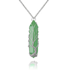 VIBILIA Healing Crystal Necklace with Tree of Life pendant for daily mindfulness