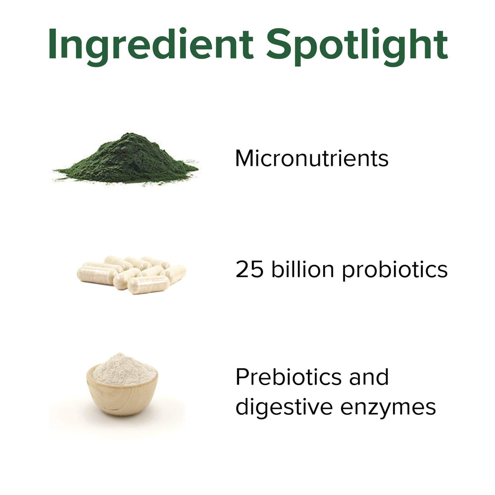 Vibrant Health Green Vibrance features goji berries and greens in a single scoop.
