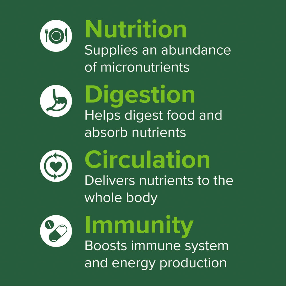 Vibrant Health Green Vibrance contains spirulina and other greens for green nutrition.