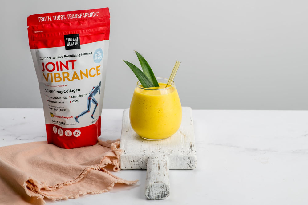 Vibrant Health Joint Vibrance prep shot demonstrates shake-and-set preparation