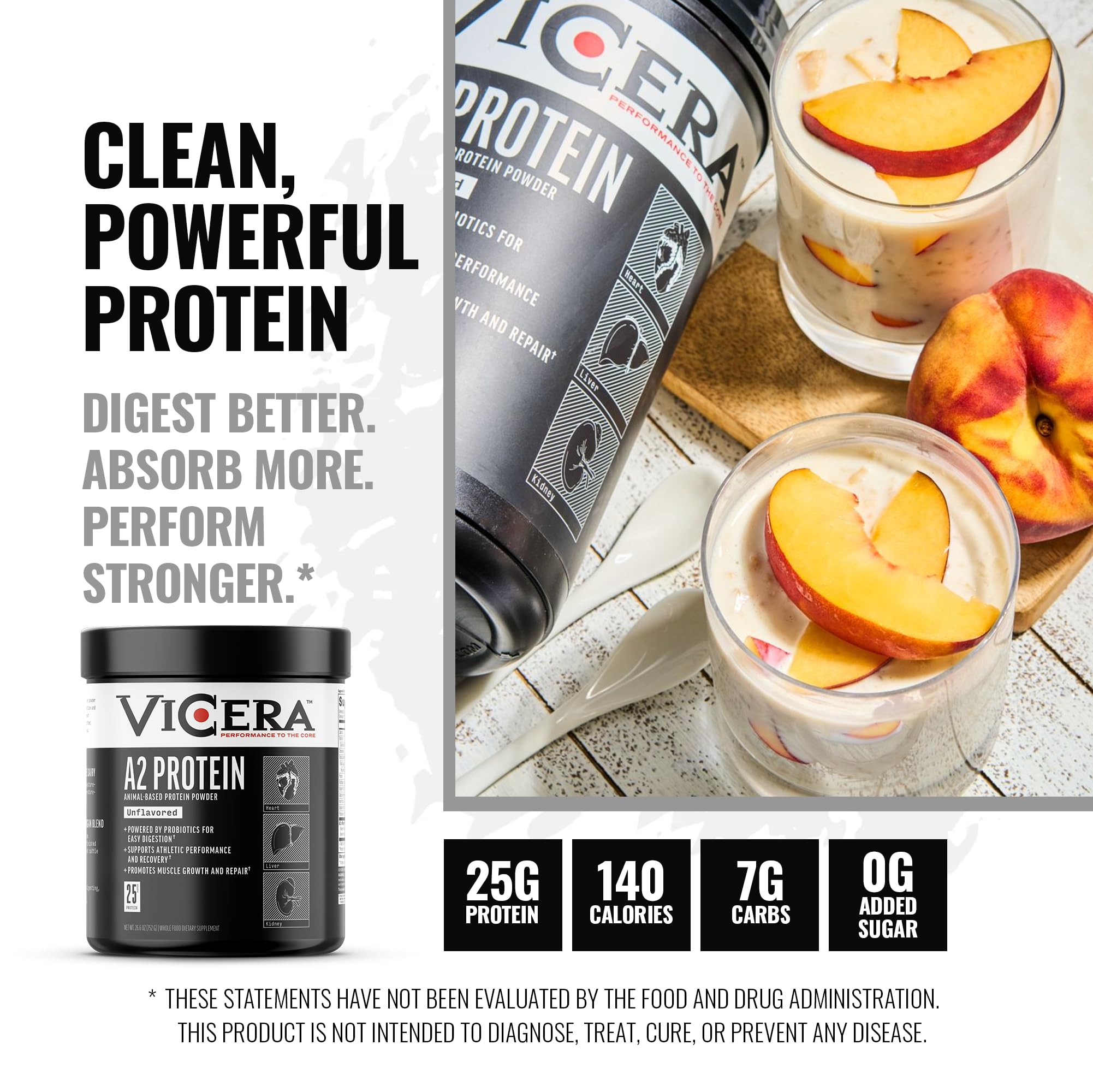 Overnight oats prepared with VICERA A2 Protein Powder for a protein-rich breakfast