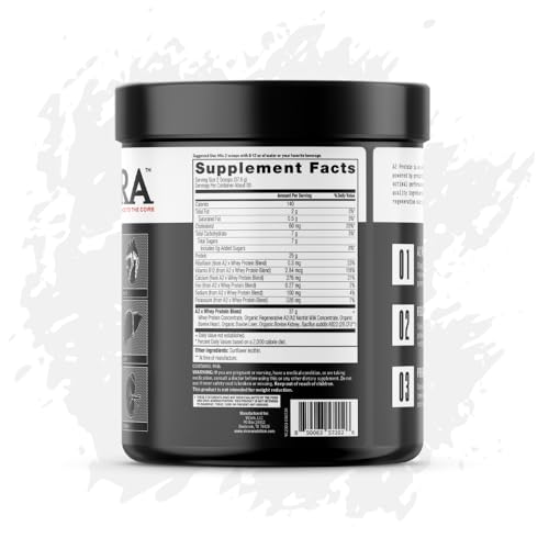 Scoop of VICERA A2 Protein Powder ready to mix into smoothies
