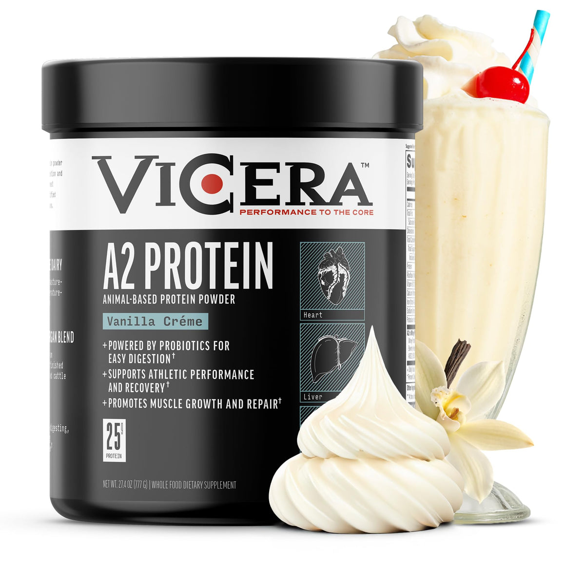 VICERA A2 Protein Powder Vanilla Creme bottle for daily protein nourishment