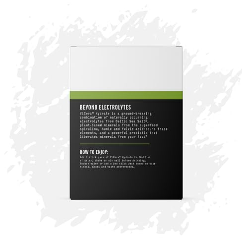 VICERA Lime electrolyte powder in a glass of water for refreshing hydration.