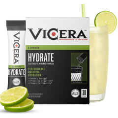 VICERA Electrolyte Powder Lime stick opened for on-the-go hydration.