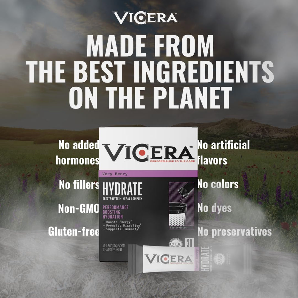 VICERA Gluten-free, non-GMO label ensures clean ingredients.