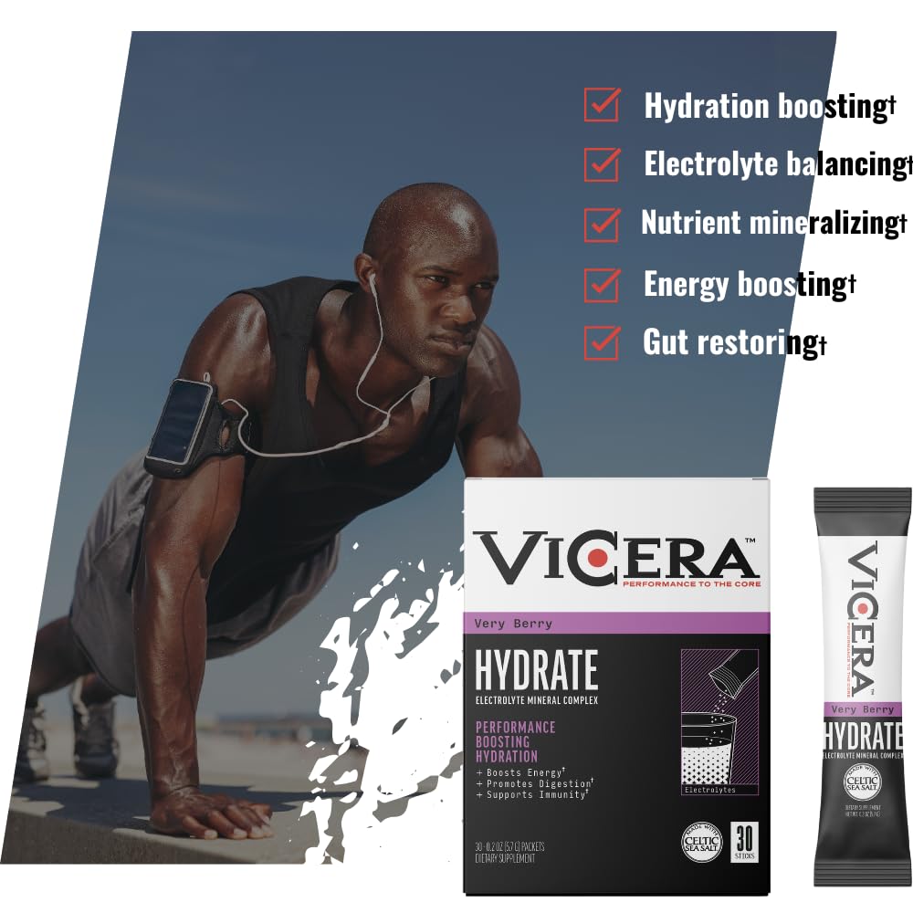 VICERA Single-serve sticks simplify on-the-go hydration.
