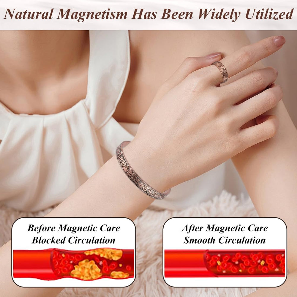 Vicmag 9-magnet bracelet close-up showing powerful magnetic layout