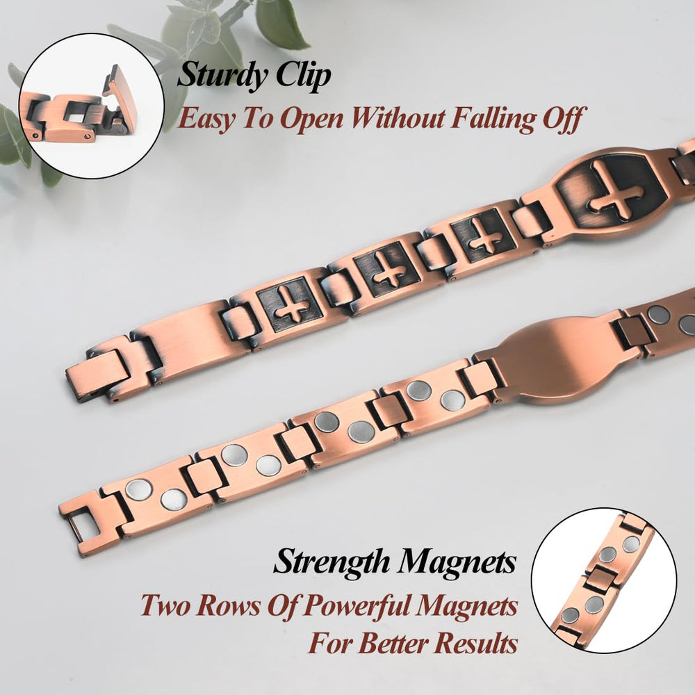 Vicmag adjustable bracelet with link removal tool for easy resizing.