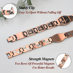 Vicmag adjustable bracelet with size tool enables easy at-home resizing.