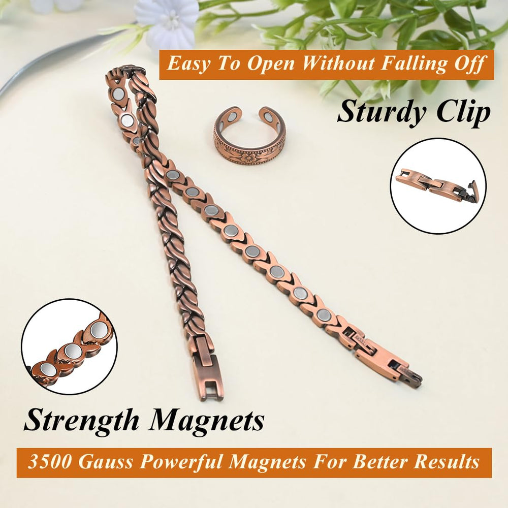 Vicmag copper anklet durable coating resists tarnish and scratches