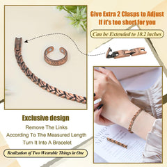 Vicmag copper anklet fish-tail pattern closeup with elegant detailing