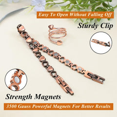Vicmag copper anklet solid copper material highlights 100% copper construction.