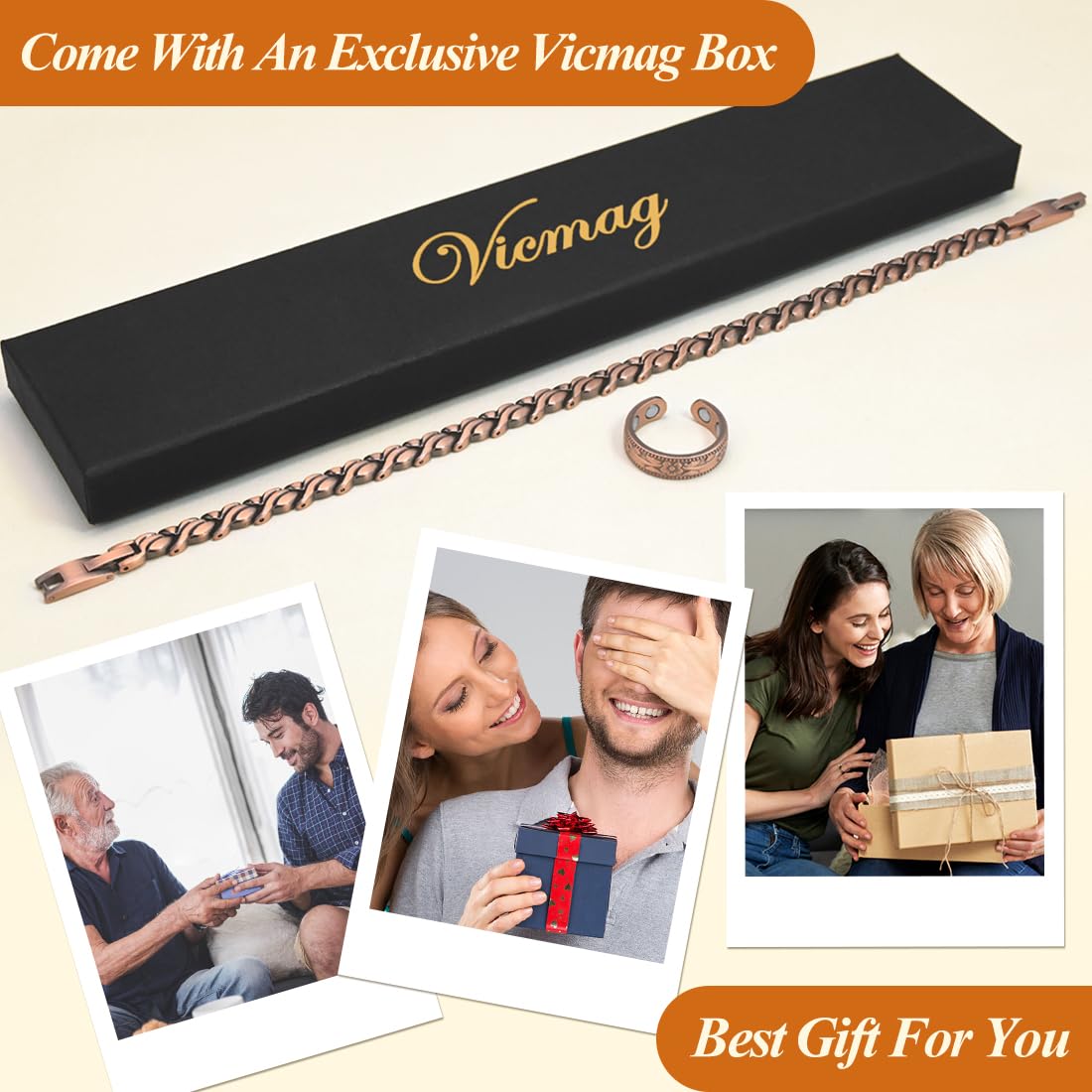 Vicmag copper anklet worn as bracelet for versatile styling options