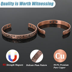 Vicmag pure copper bracelet highlighting durable, hypoallergenic material