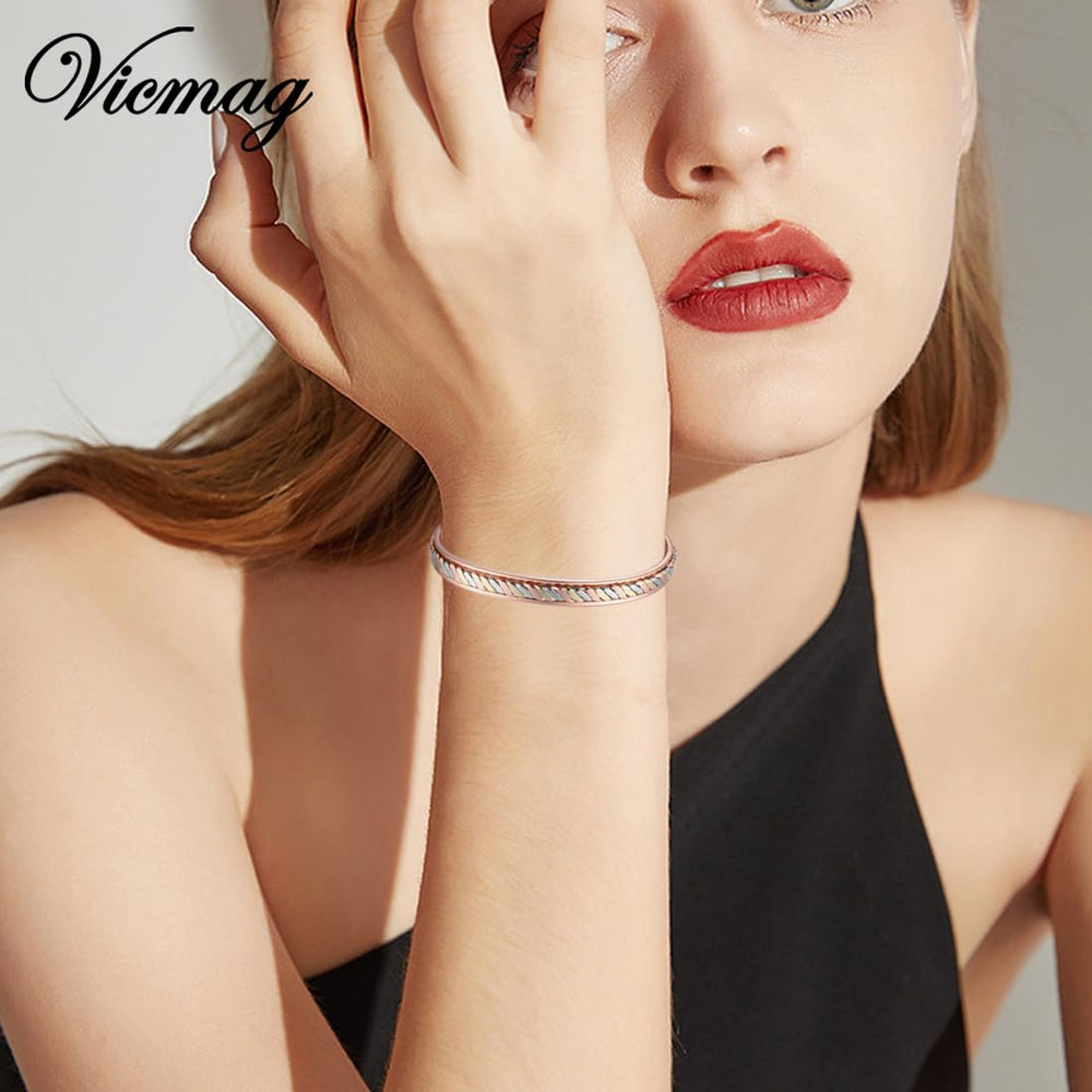 Vicmag copper bracelet worn on the wrist for versatile style across occasions