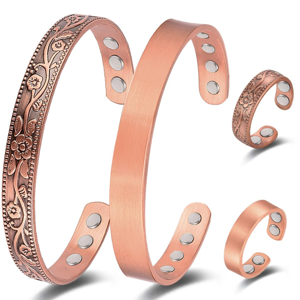 Vicmag copper magnetic bracelet with 12 magnets for all-day wear.