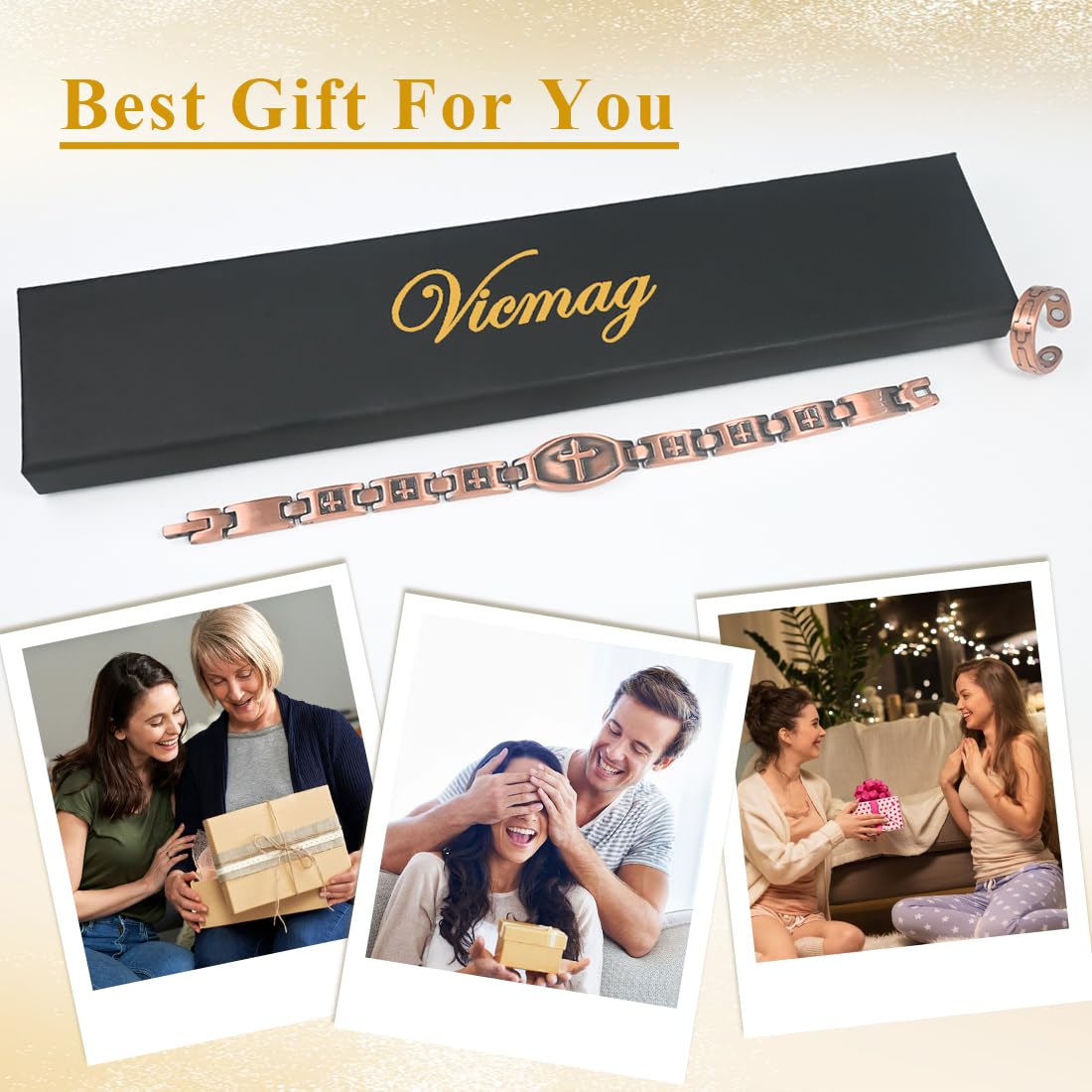 Vicmag magnetic bracelet suitable for daily wear in casual and work settings