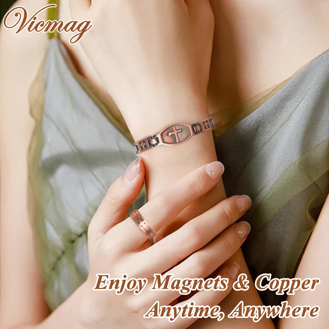 Vicmag bracelet lead- and nickel-free for sensitive skin