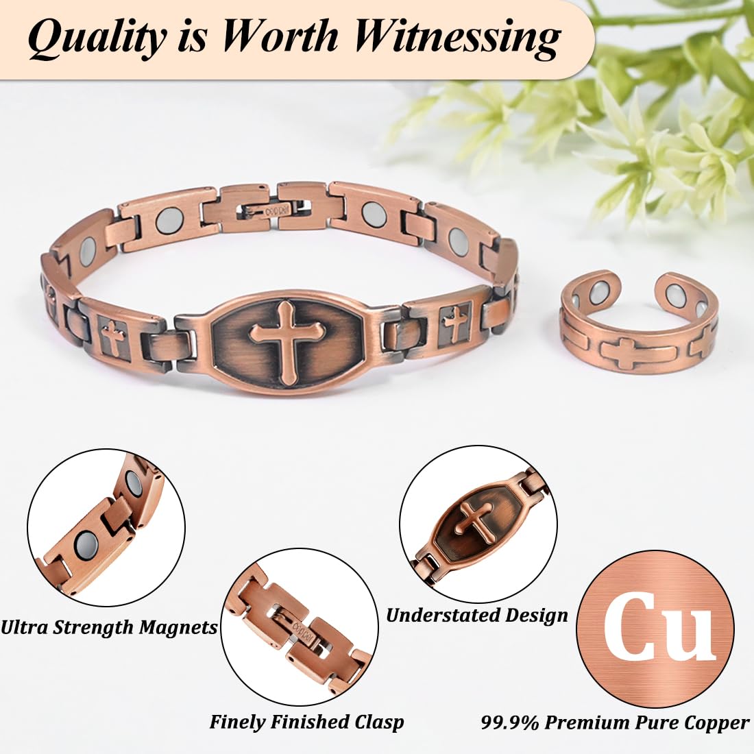 Vicmag copper magnetic bracelet in luxe gift box ready for gifting