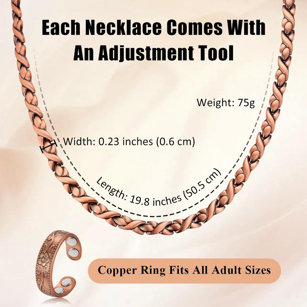 Vicmag copper magnetic necklace in exclusive gift box conveys premium packaging.