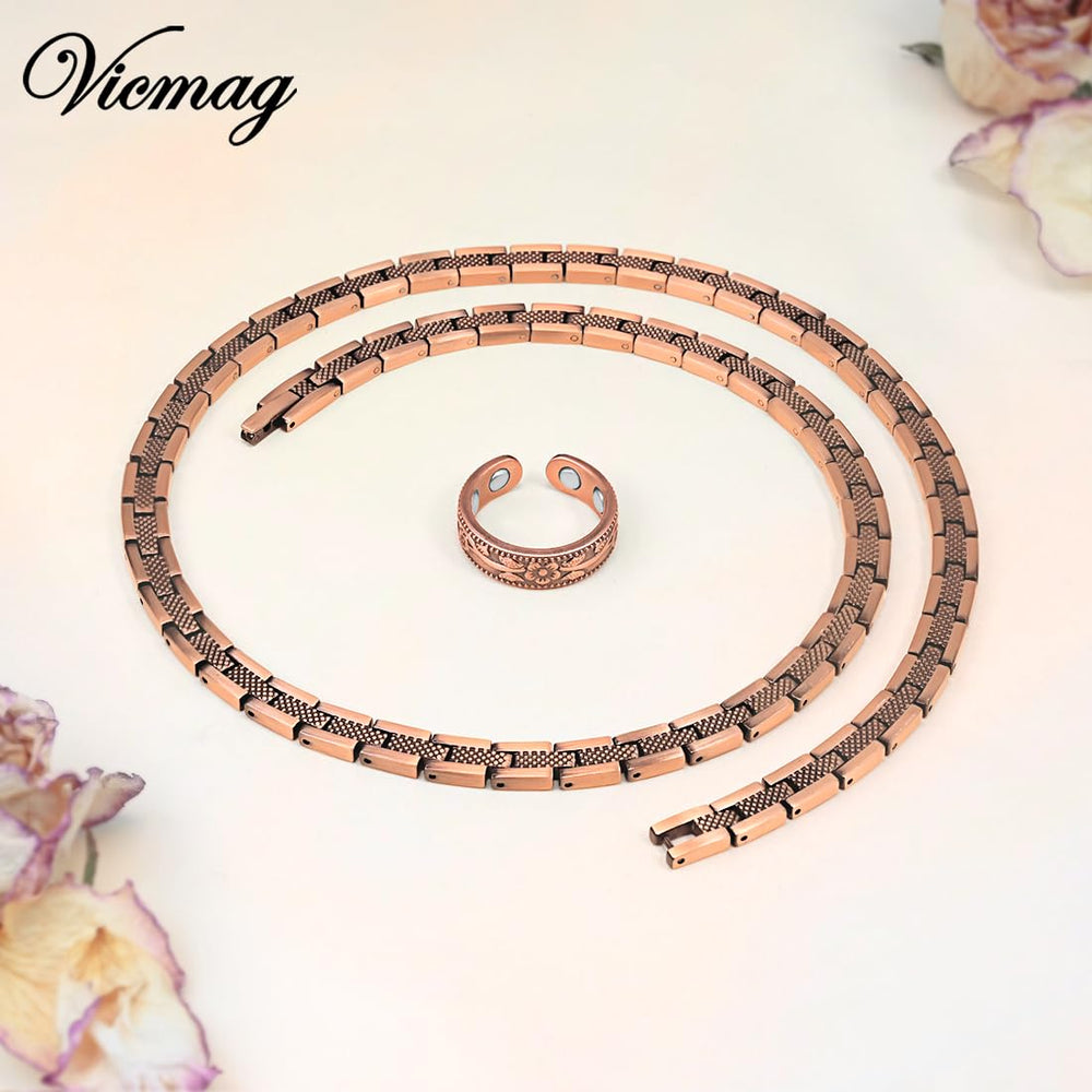 Vicmag copper magnetic necklace gift-ready packaging for a thoughtful present.
