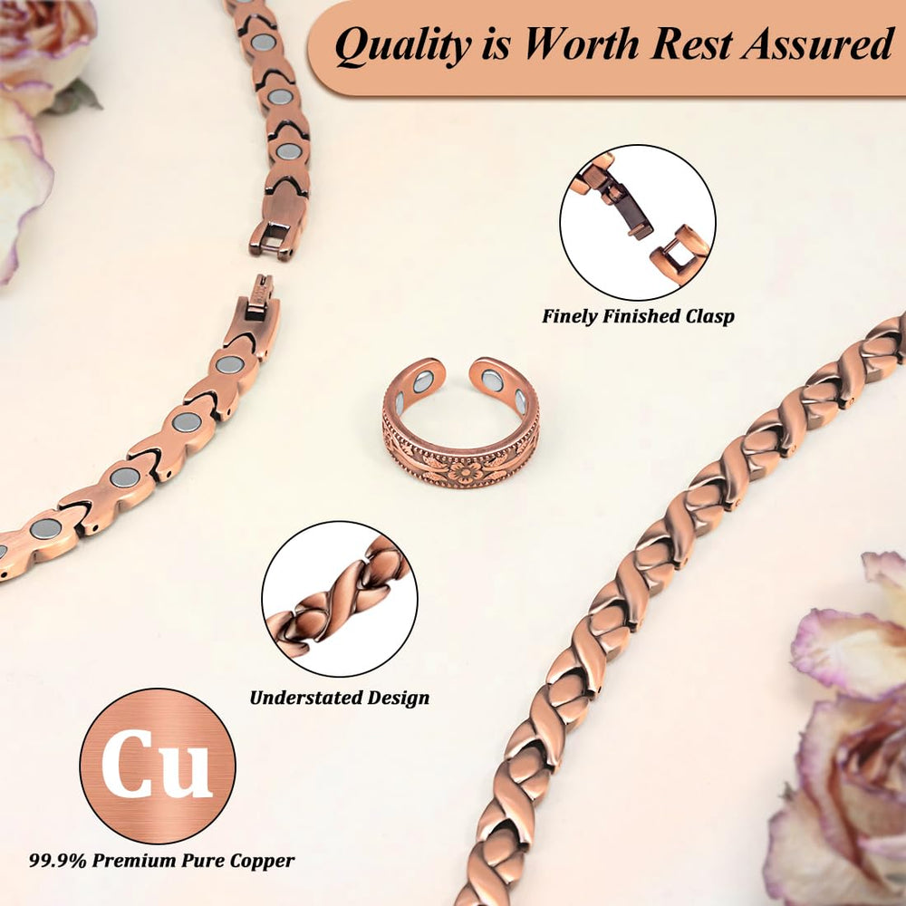 Vicmag copper magnetic necklace lead and nickel free for safe everyday wear.