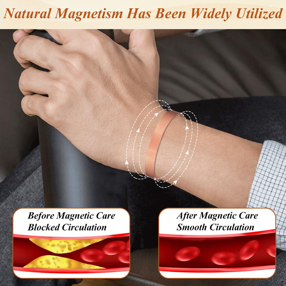 Vicmag copper magnetic ring with 4 magnets in sleek design.