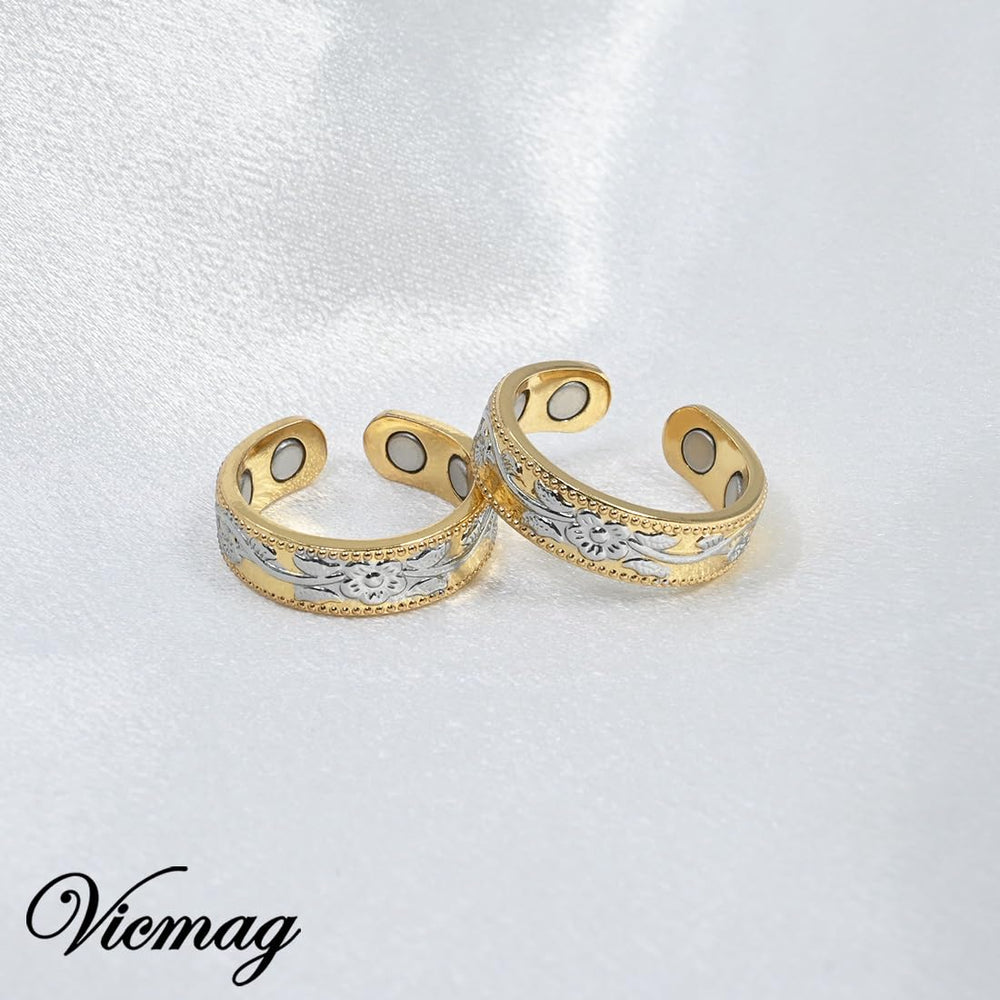 Vicmag Copper Magnetic Ring elegant design blends traditional charm with modern style.