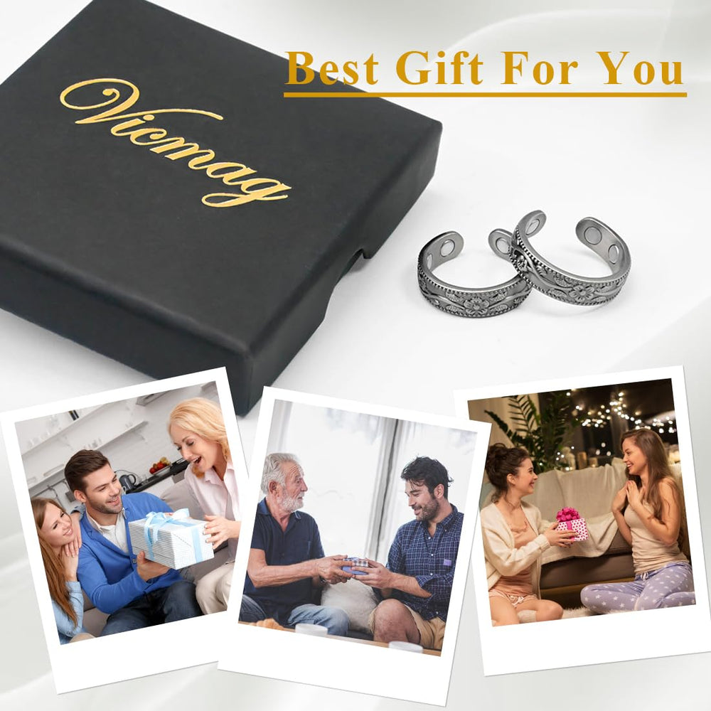 Vicmag copper magnetic ring in exclusive gift box
