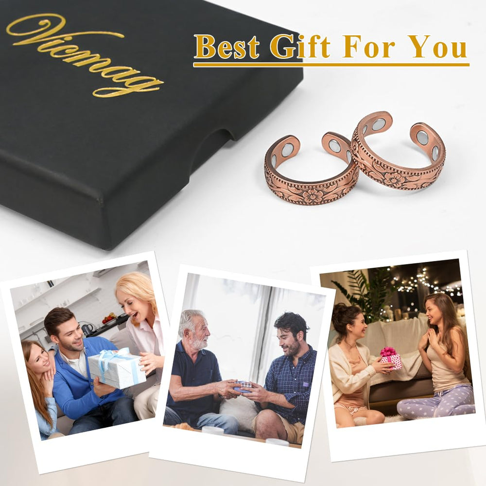 Vicmag copper magnetic ring packaged in an elegant gift box
