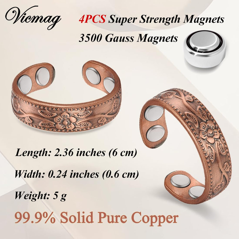 Vicmag copper magnetic ring magnets subtly visible in design