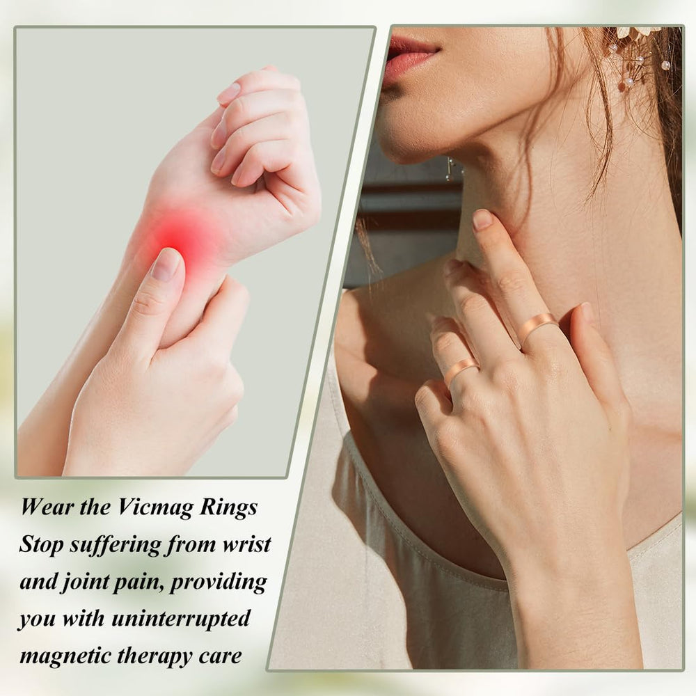 Vicmag copper magnetic ring satin finish highlights refined craftsmanship.